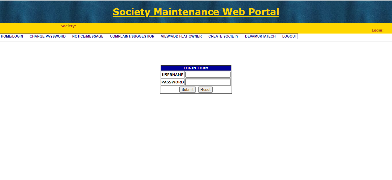 Society Maintenance